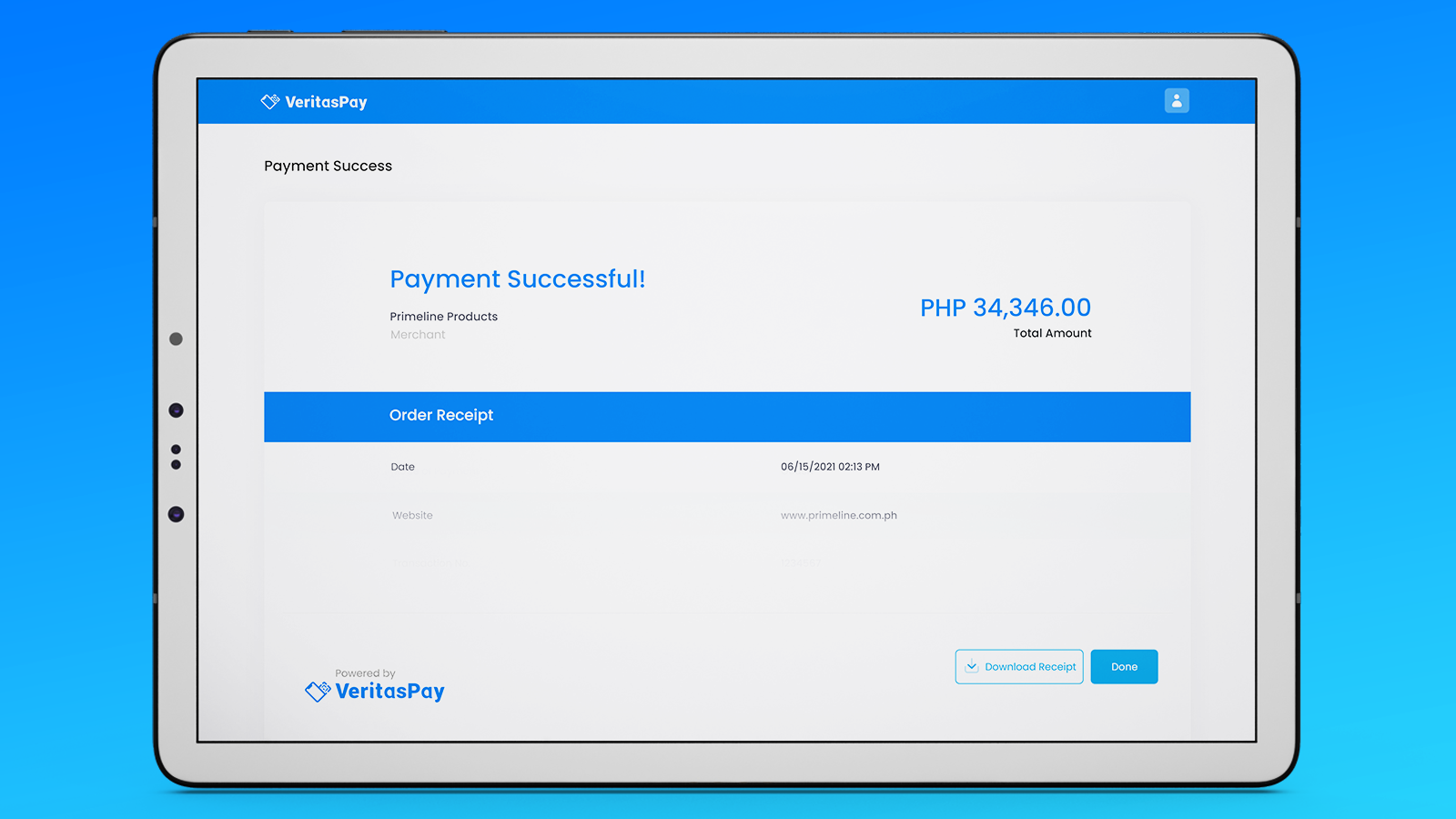 Payment Success Page.