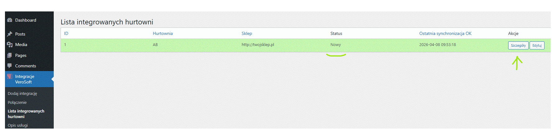 [APP-03 / screenshot-3] Request status and communication view showing how the project stays structured inside WordPress. / Widok statusu zgłoszenia i komunikacji pokazujący, jak projekt pozostaje uporządkowany wewnątrz WordPressa.