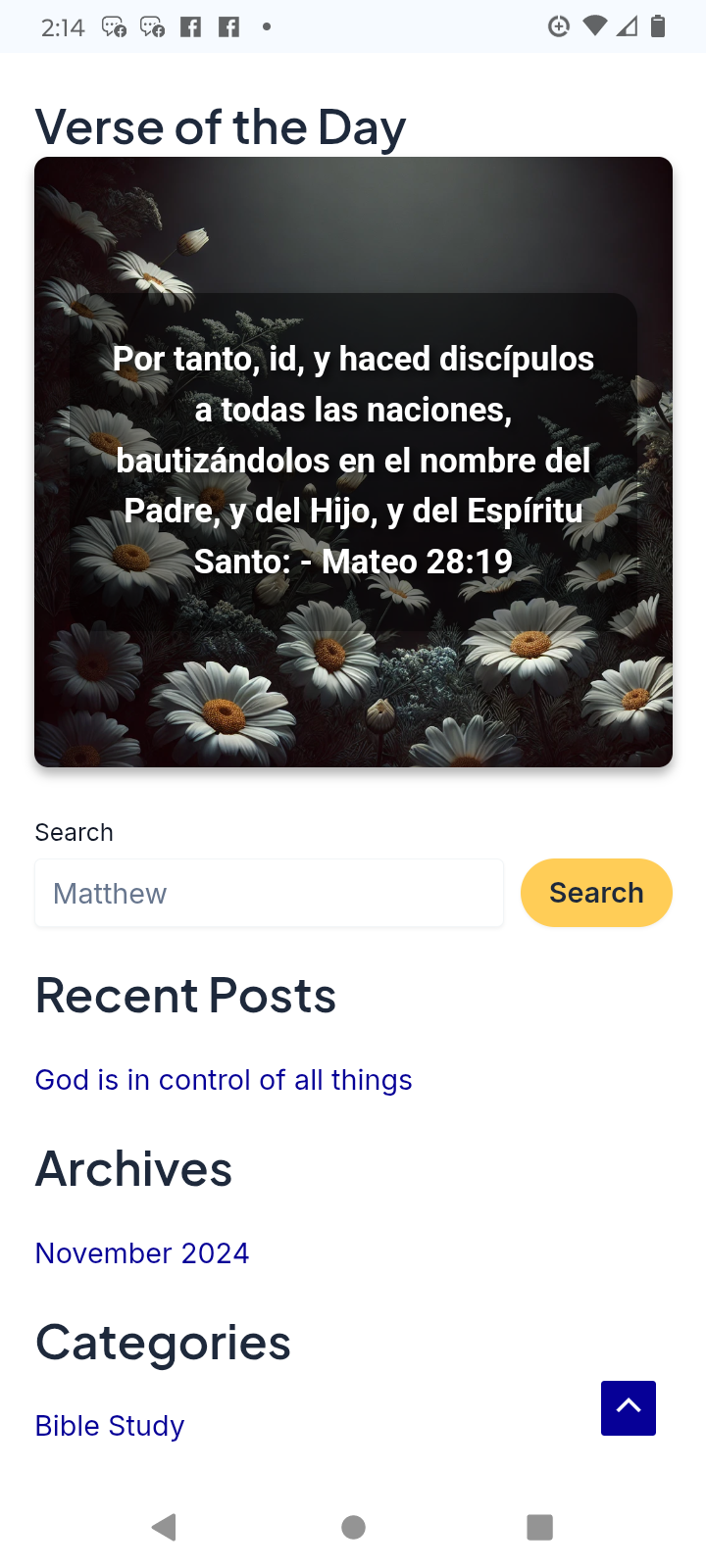 Mobile view of the widget in the left and right sidebars with the preferred language being set to Spanish.