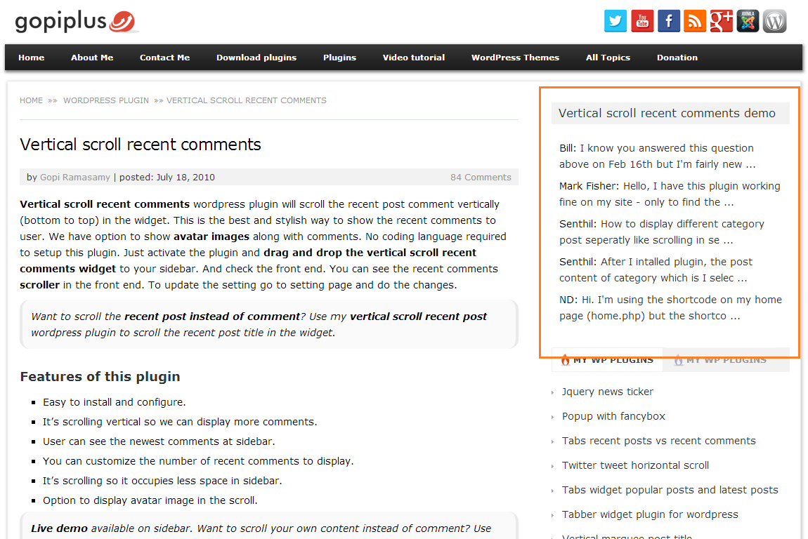 Front Screen. http://www.gopiplus.com/work/2010/07/18/vertical-scroll-recent-comments/