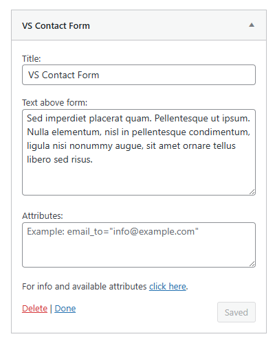 Settings page (dashboard)
