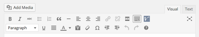 Vestorly button in the Visual Editor toolbar