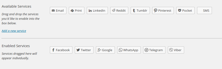 Option in admin.