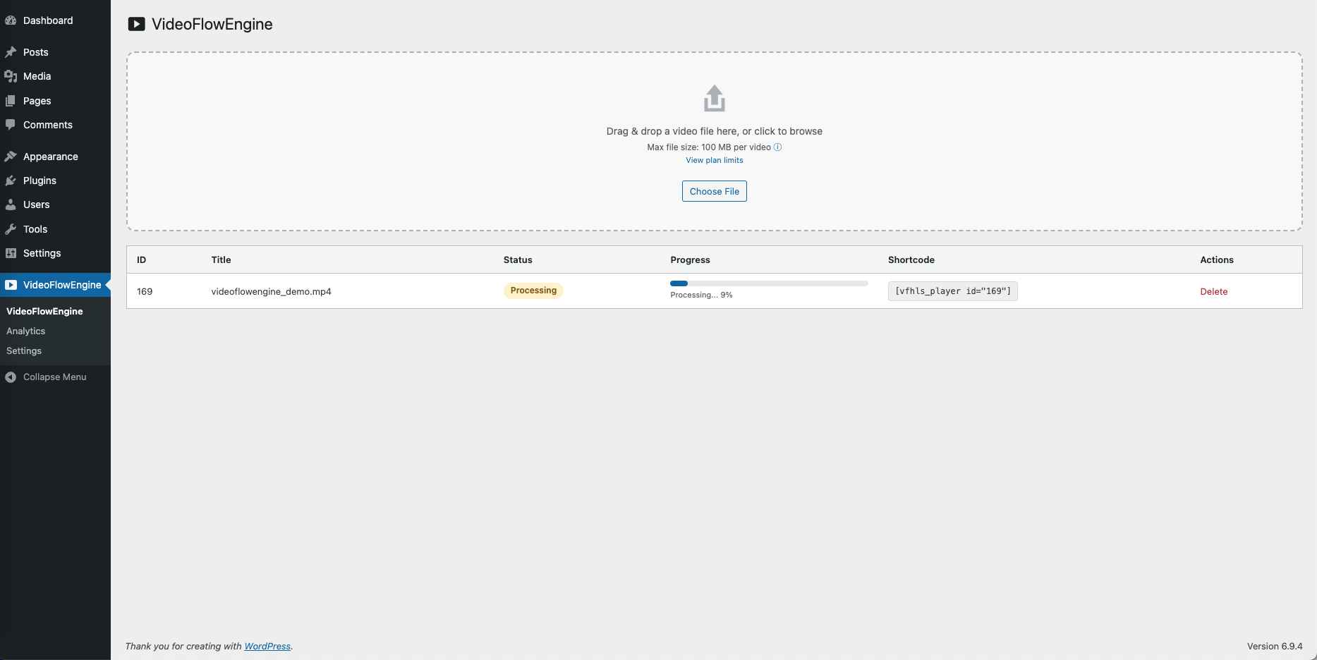 Real-time multi-resolution encoding progress
