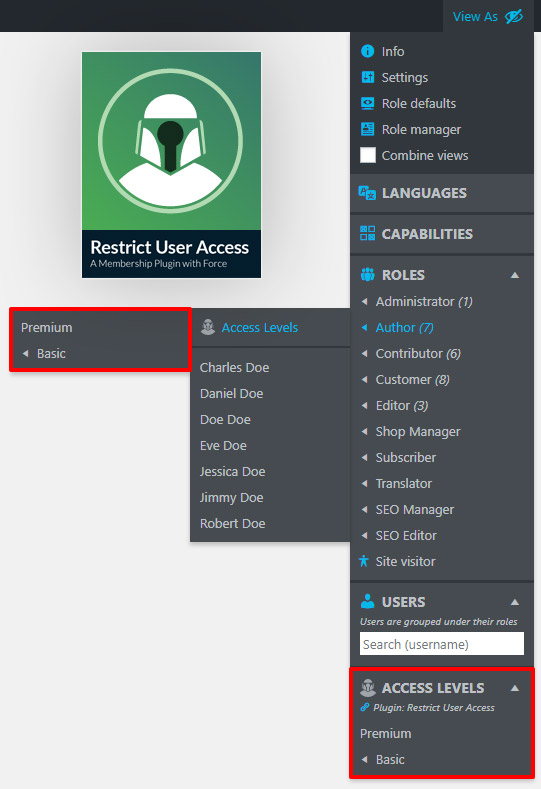 Quickly (de)select capabilities