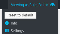 Module Role manager main window (tabs are normally closed)