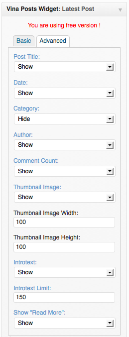 Display config