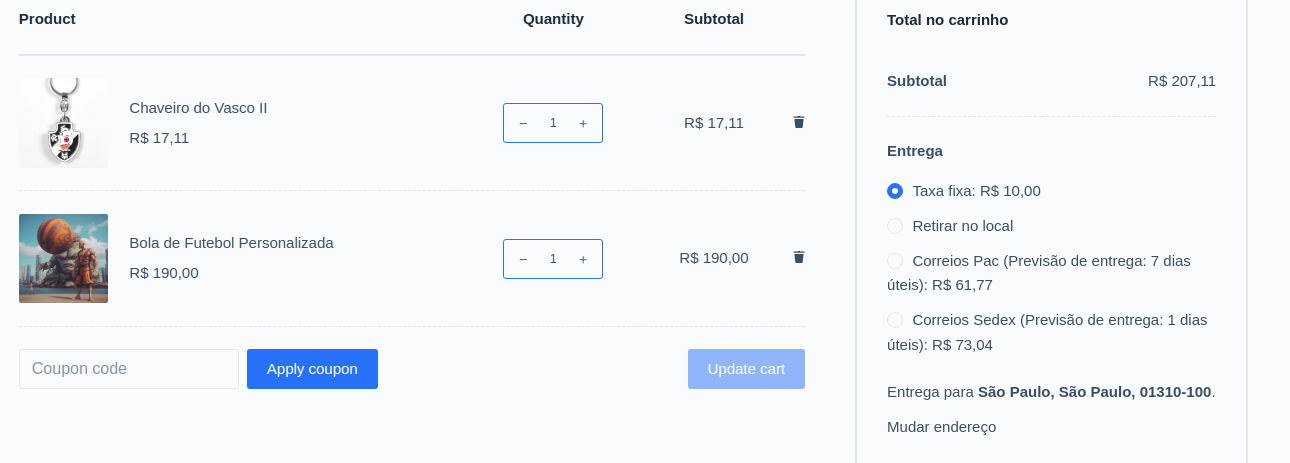 Configuração - Aba premium;