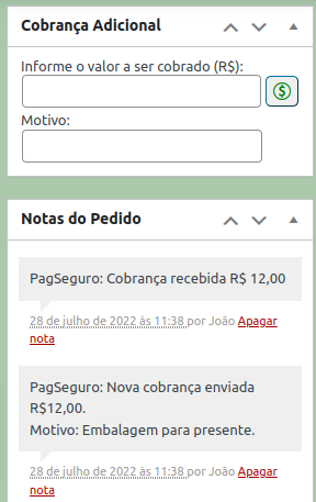 Configurações de boleto bancário - separado;