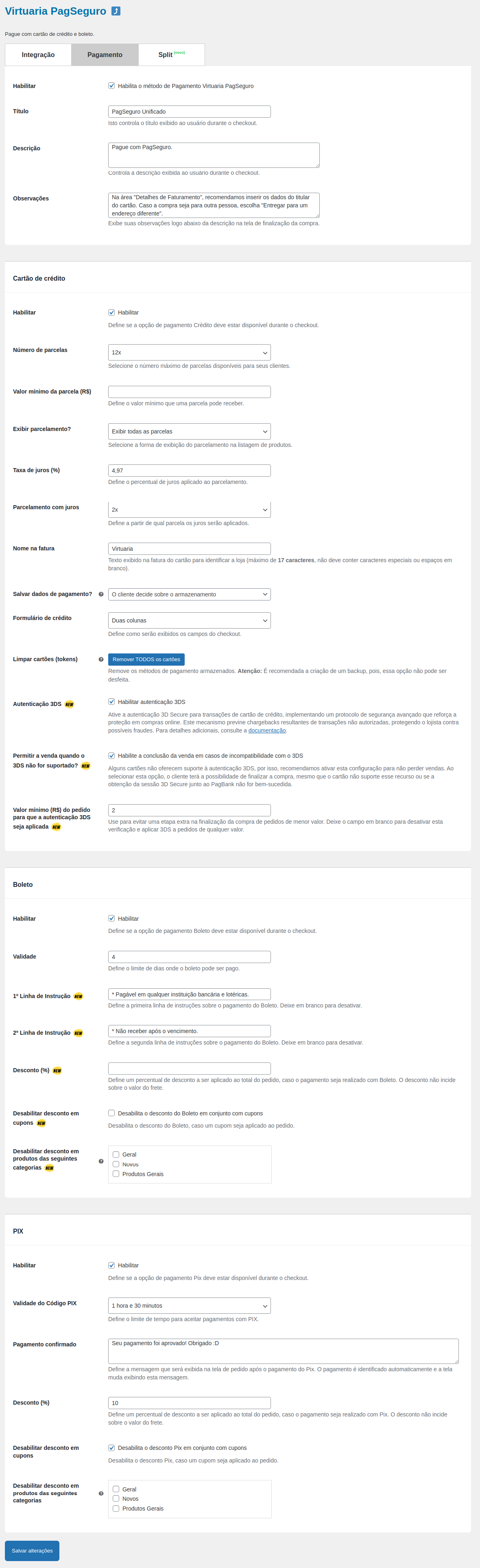 Layout de finalização em linhas - Pix;