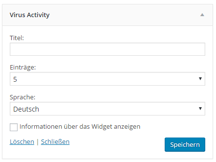 Default widget configuration