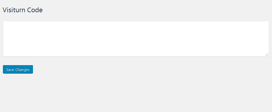 Editing the Visiturn code in the dashboard