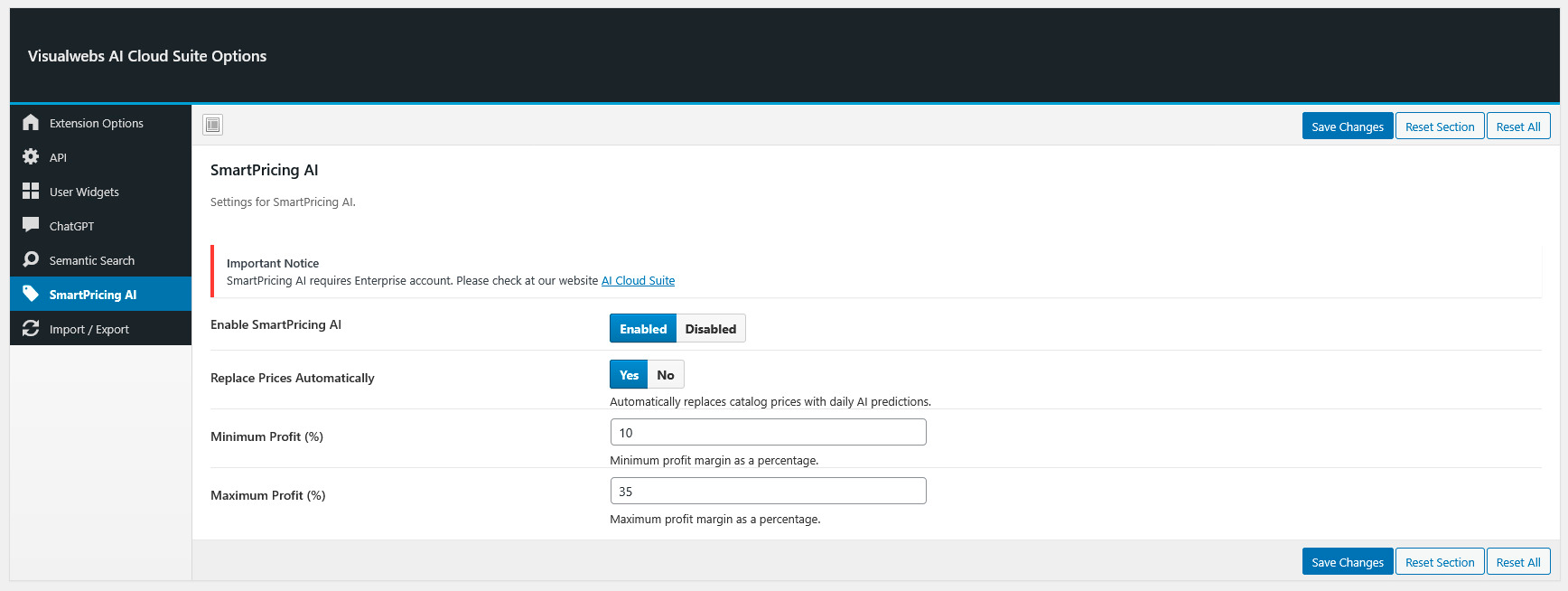 **Chatbot Integration**: A customizable chatbot embedded on your site.