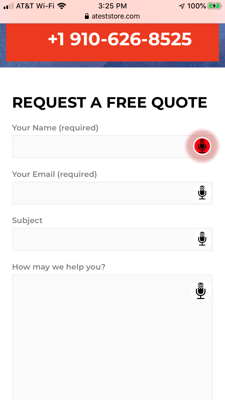 Voice Forms plugin recording voice input on iOS