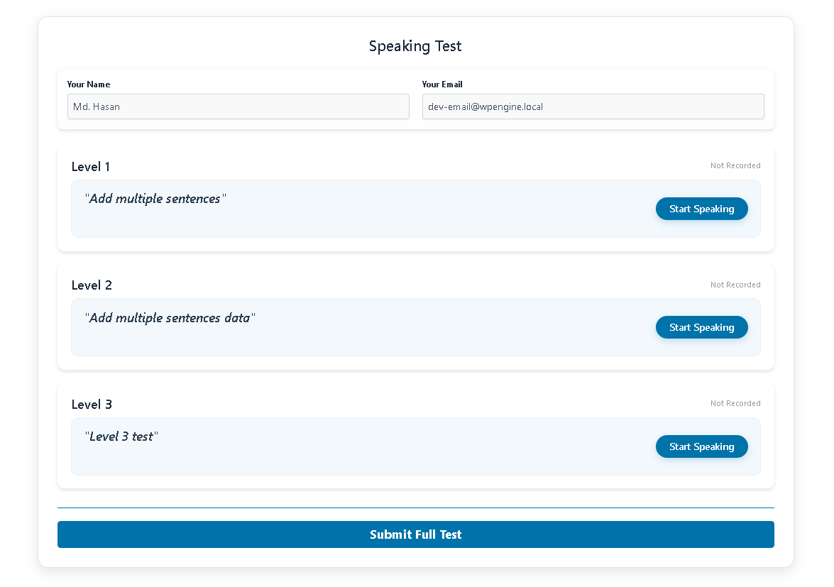 Voice message with CF7