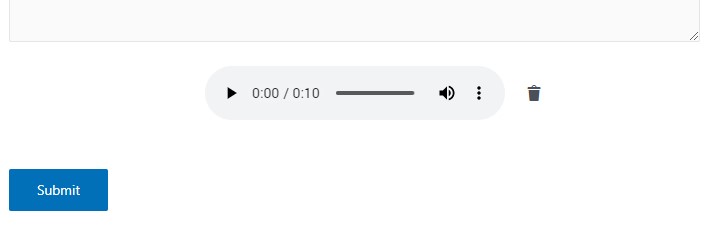 Voice message with CF7