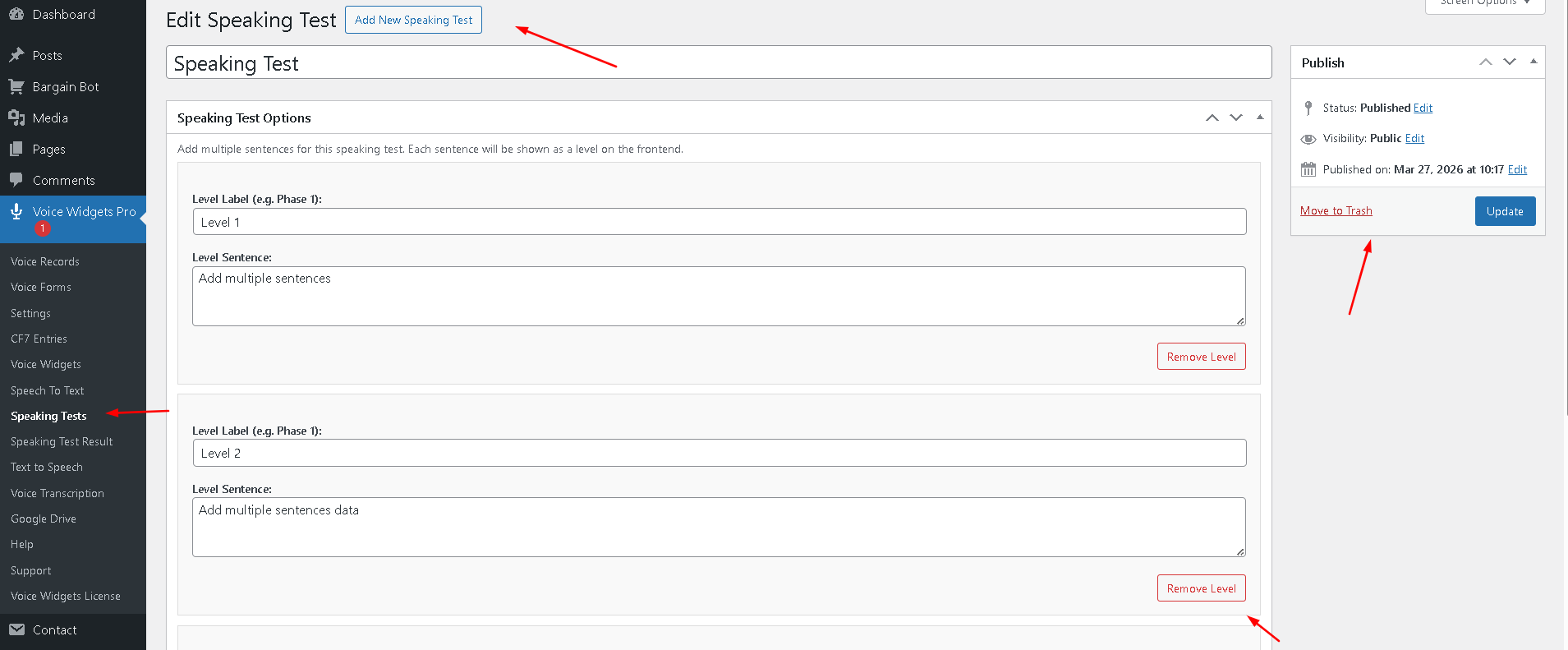 Language Speaking Test