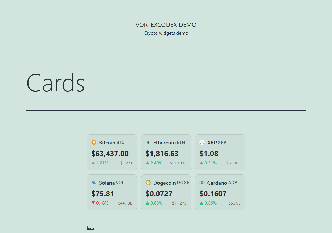 Price cards grid.