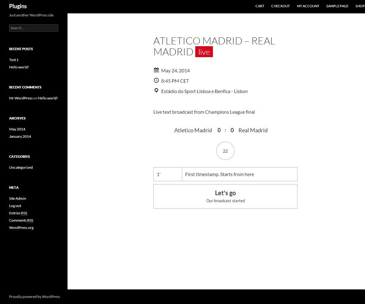 Single broadcast frontend.