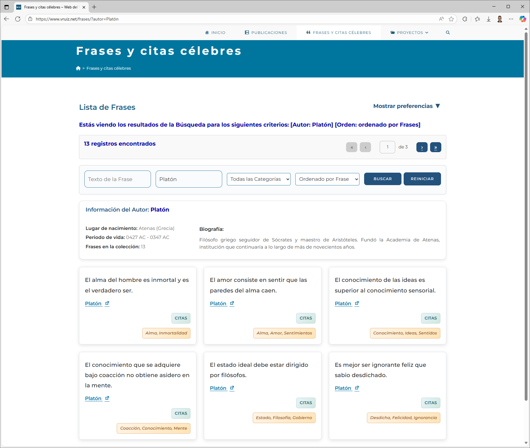 Manage Authors - Author management panel with biographical