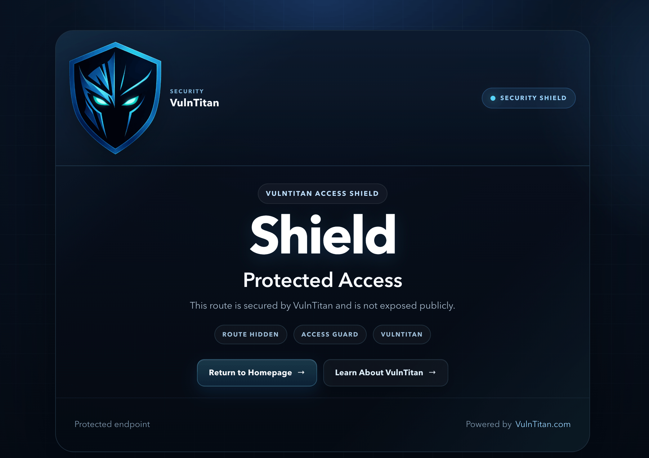 Firewall hidden custom login configuration and protected access screen.