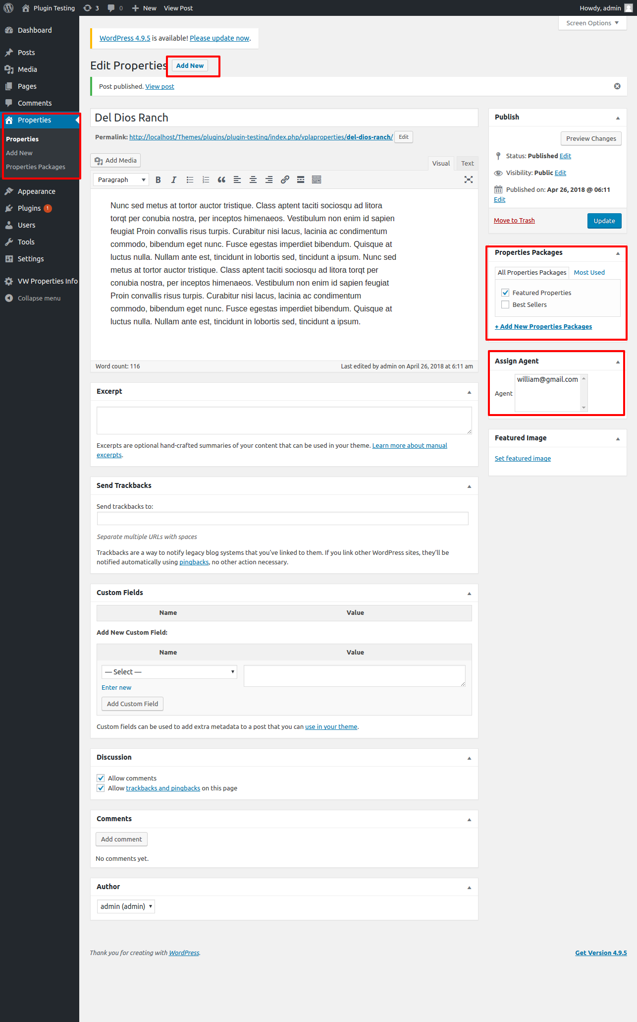 This is how VW Property Listing admin will uploaded.