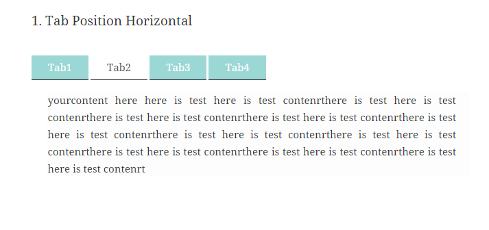 This is an example of Horizontal Tab.