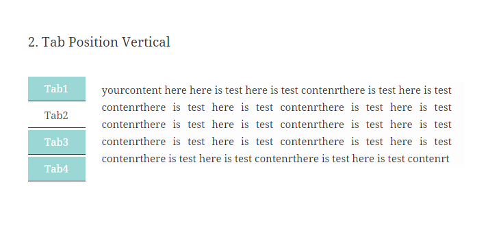 This is an example of Vertical Tab.