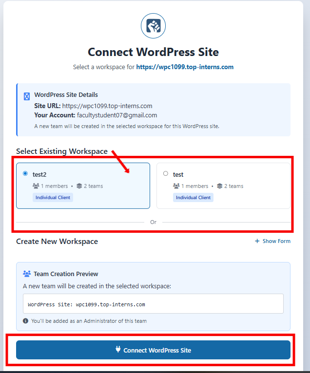 Widget settings screen.