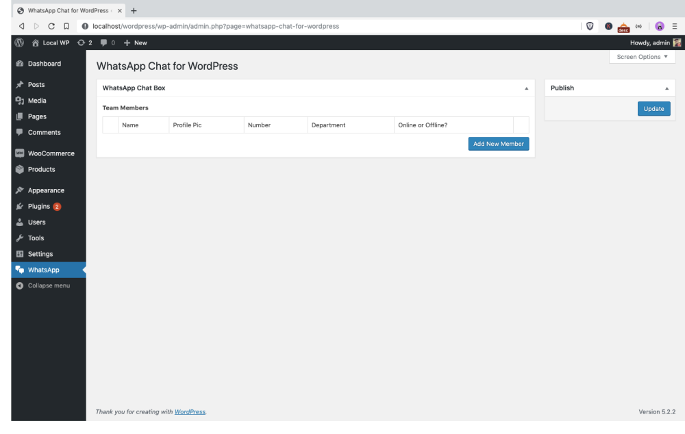 Setting screen, add as much members you want.