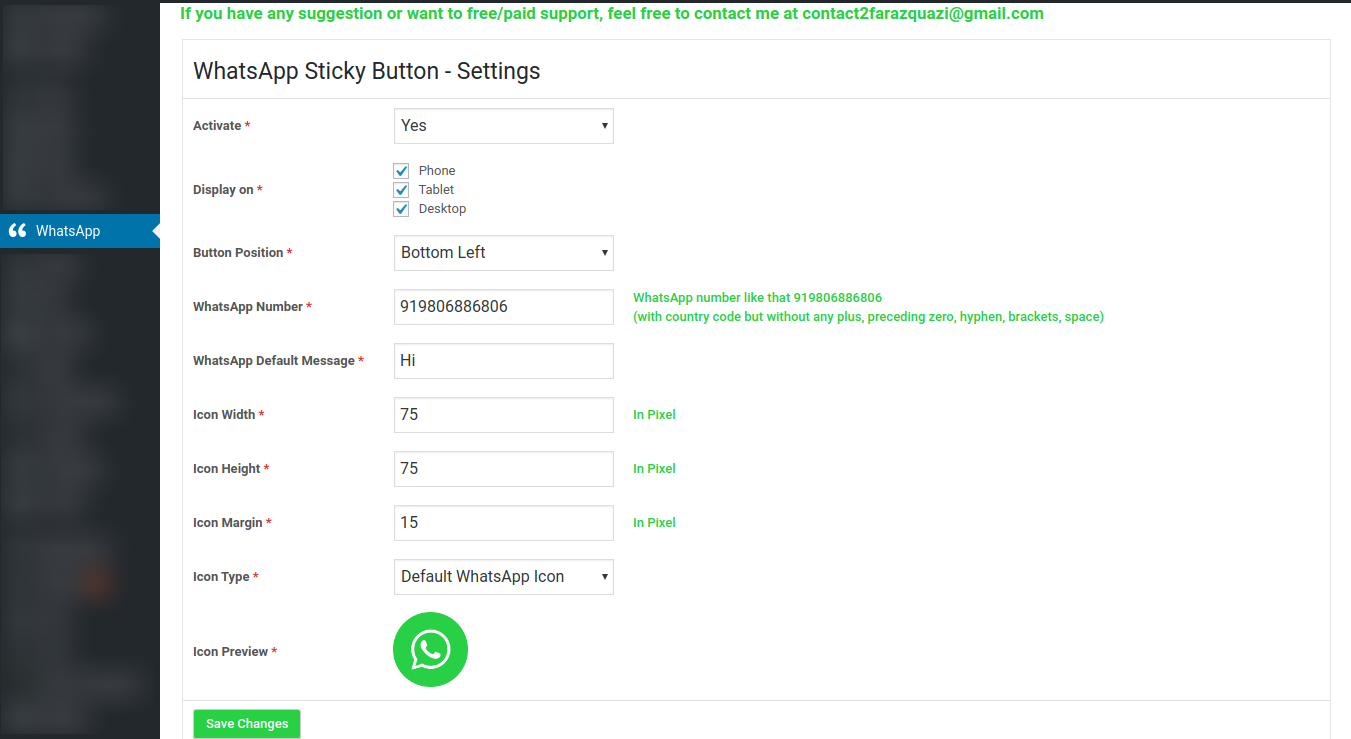 screenshot-2.png - WhatsApp Sticky Button Settings