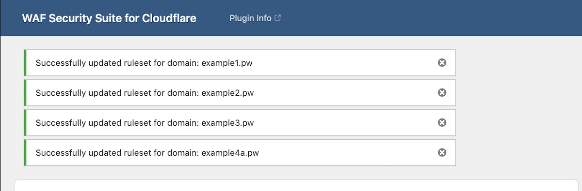 Successfully deployed rules confirmation