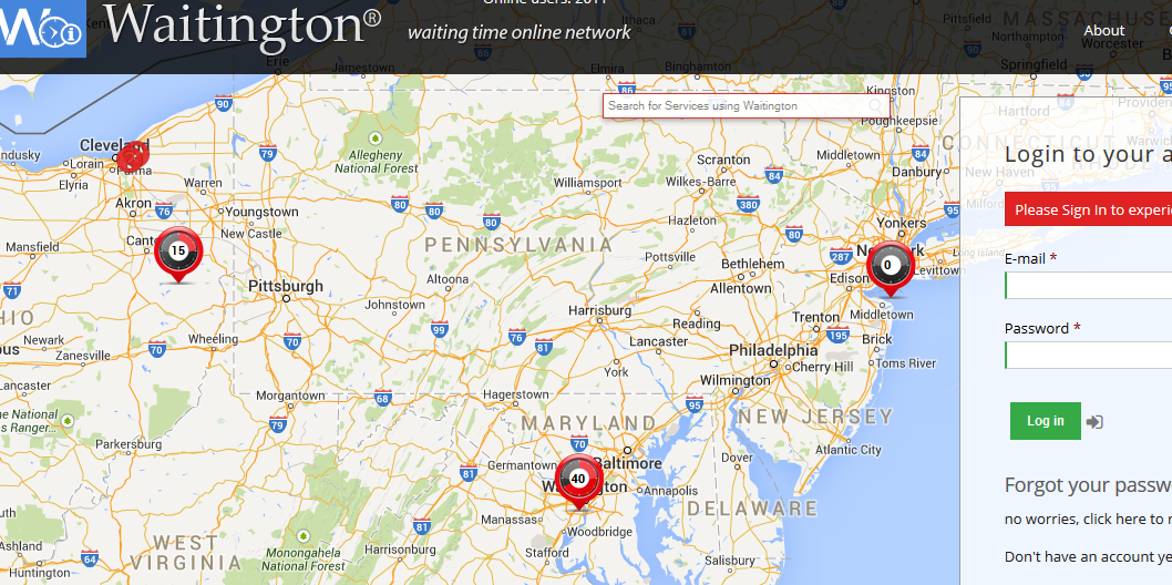API from http://waitington.com