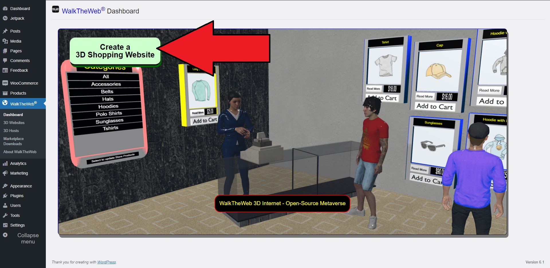 Dashboard Slideshow - In under 5 minutes you can have a fully customizable 3D Scene and 3D Store to share!