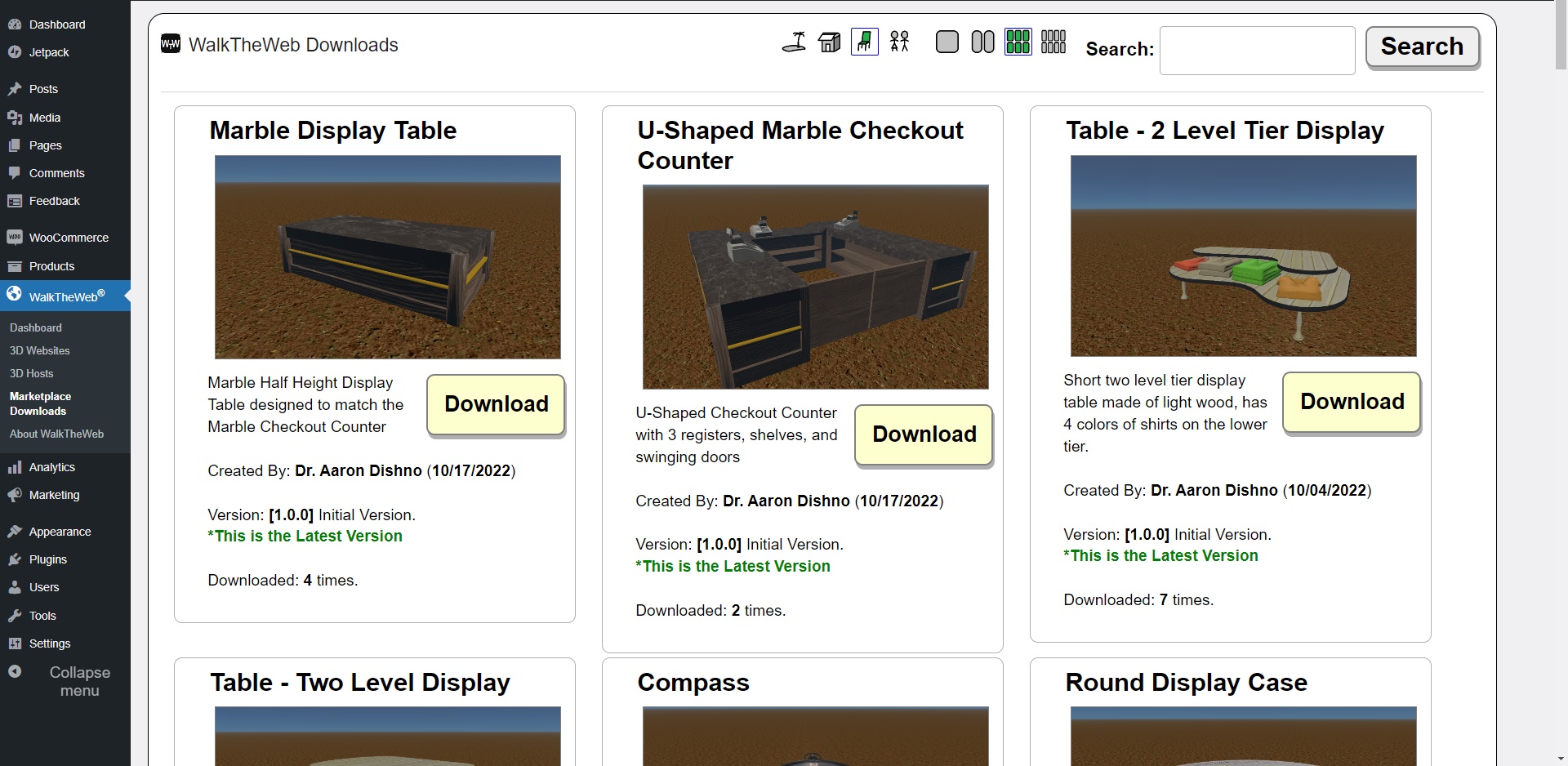 Your 3D Website is created. Click Visit Your New 3D Shopping Website to open your 3D Website.