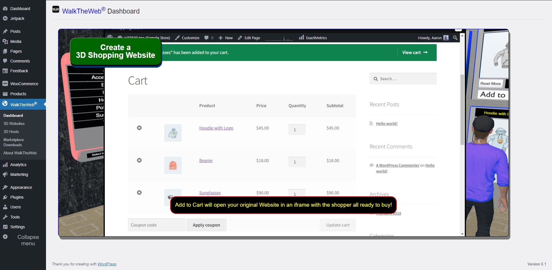 WordPress Menu - Marketplace Downloads - These are 3D Models available to add to your WalkTheWeb instance, to help you to customize your 3D Websites. Select from 3D Community Scenes, 3D Buildings, 3D Things, and 3D Avatars.