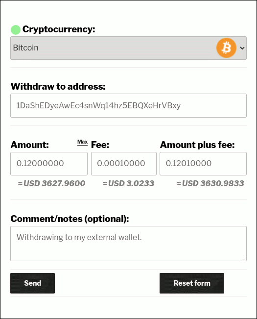 **[wallets_transactions]** - Users can view paginated details on their past transactions. You can choose which columns are rendered and in what order.