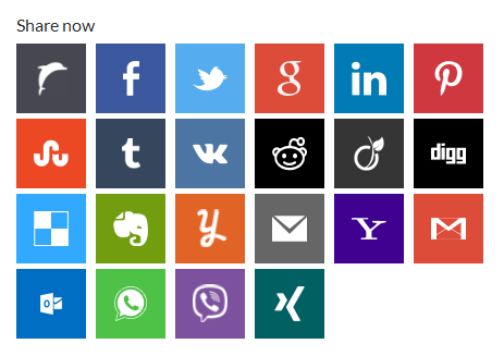 Social share button when width less than 64px