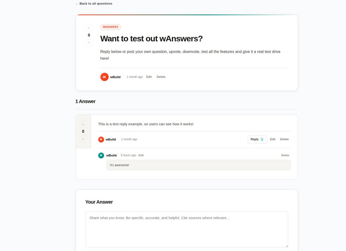 Single question page with answers, voting, and accepted answer