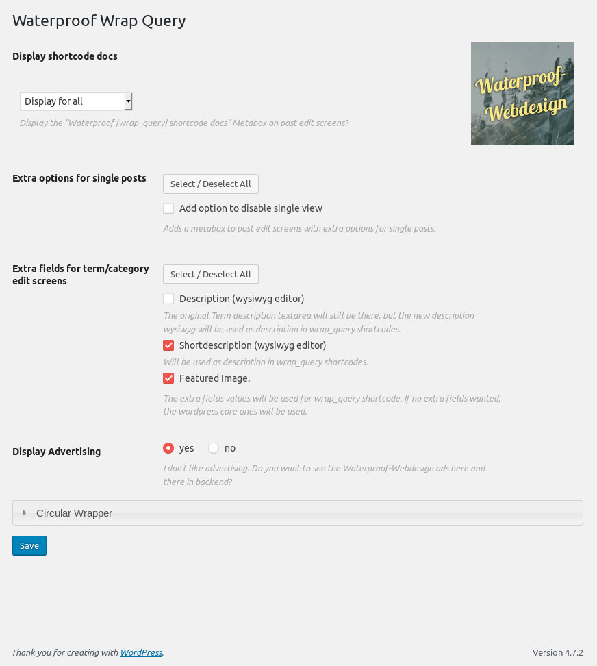 Options Page