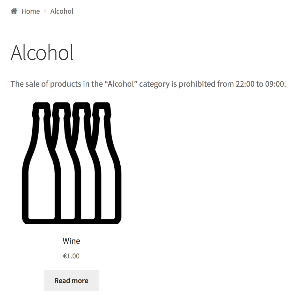 Category page warning