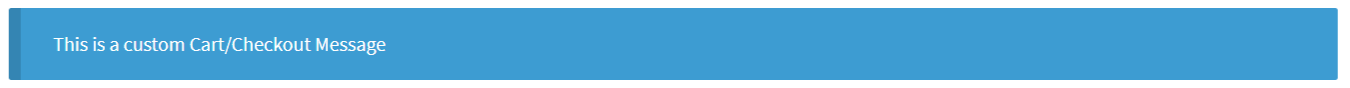 Custom Cart/Checkout Page message