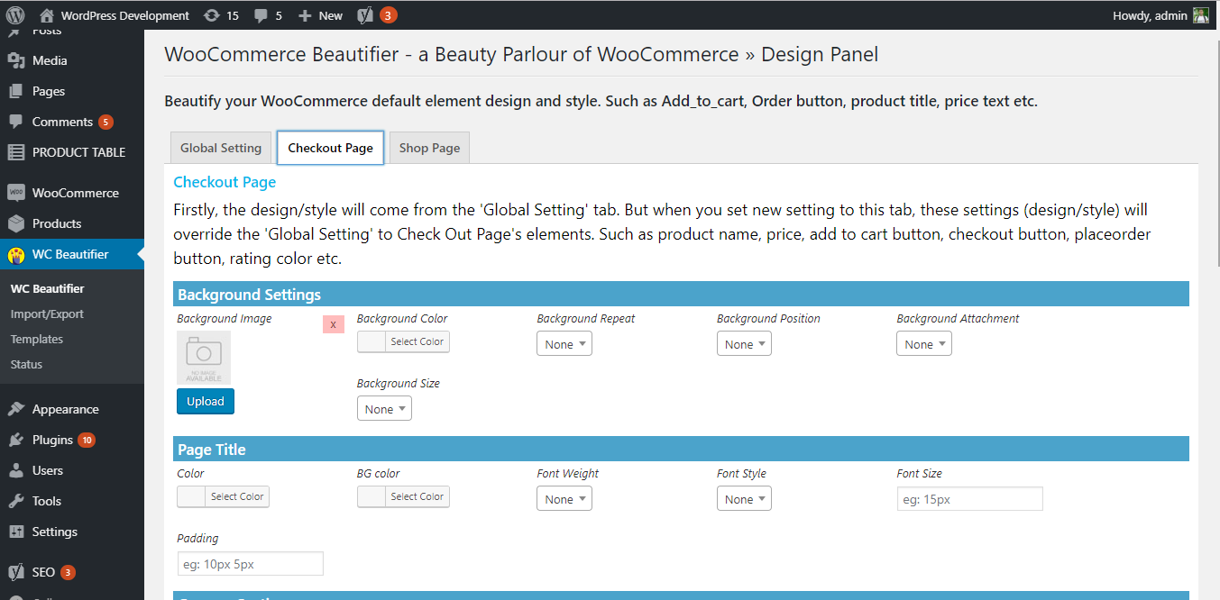 WC_Beaufier Dashbord