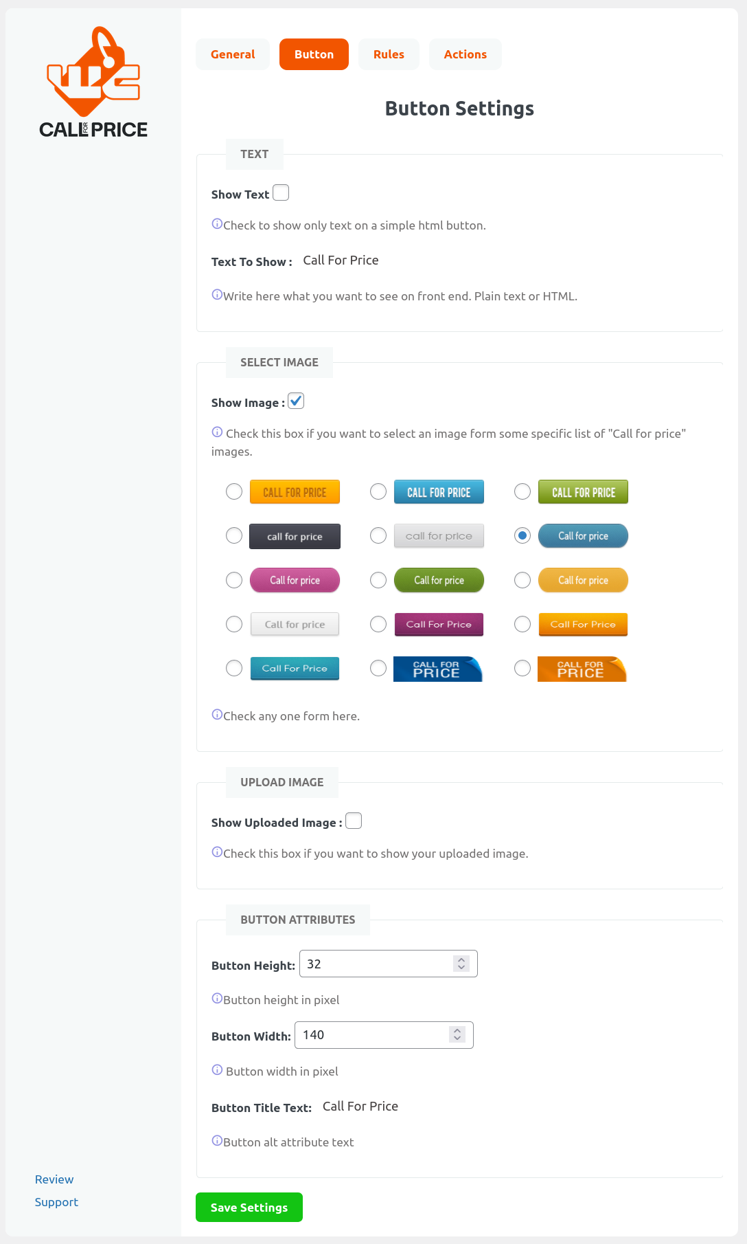 Button Settings