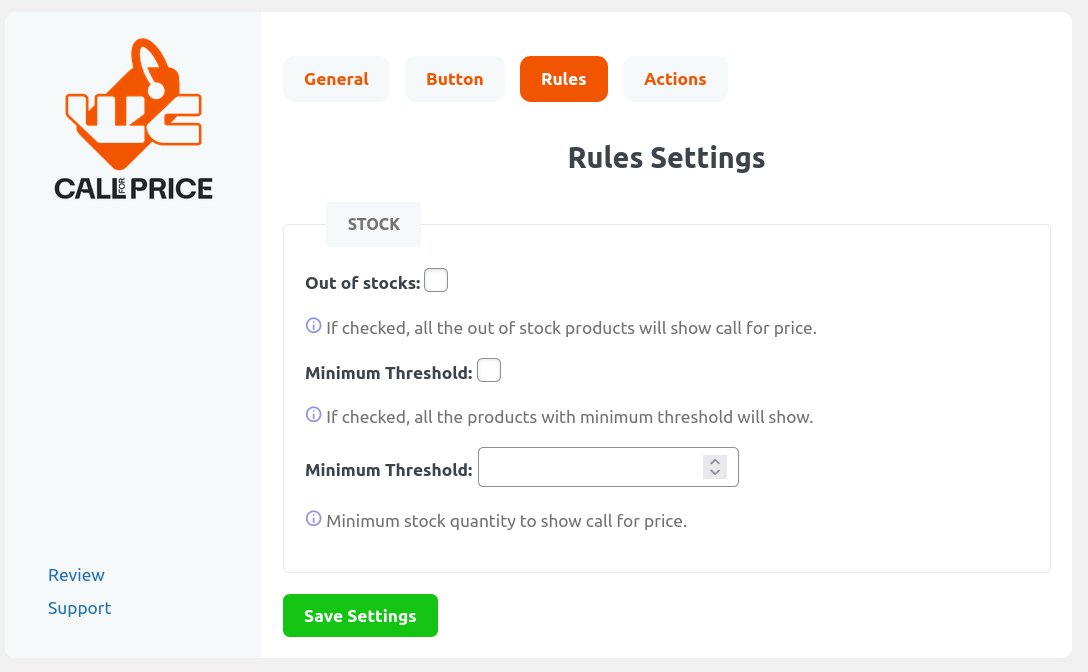 Rules Settings