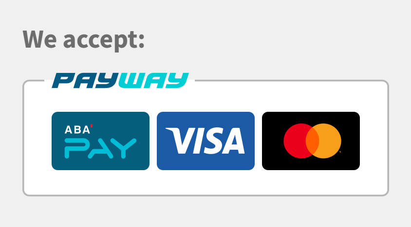 The PayWay accepted payment methods widget in the page footer.