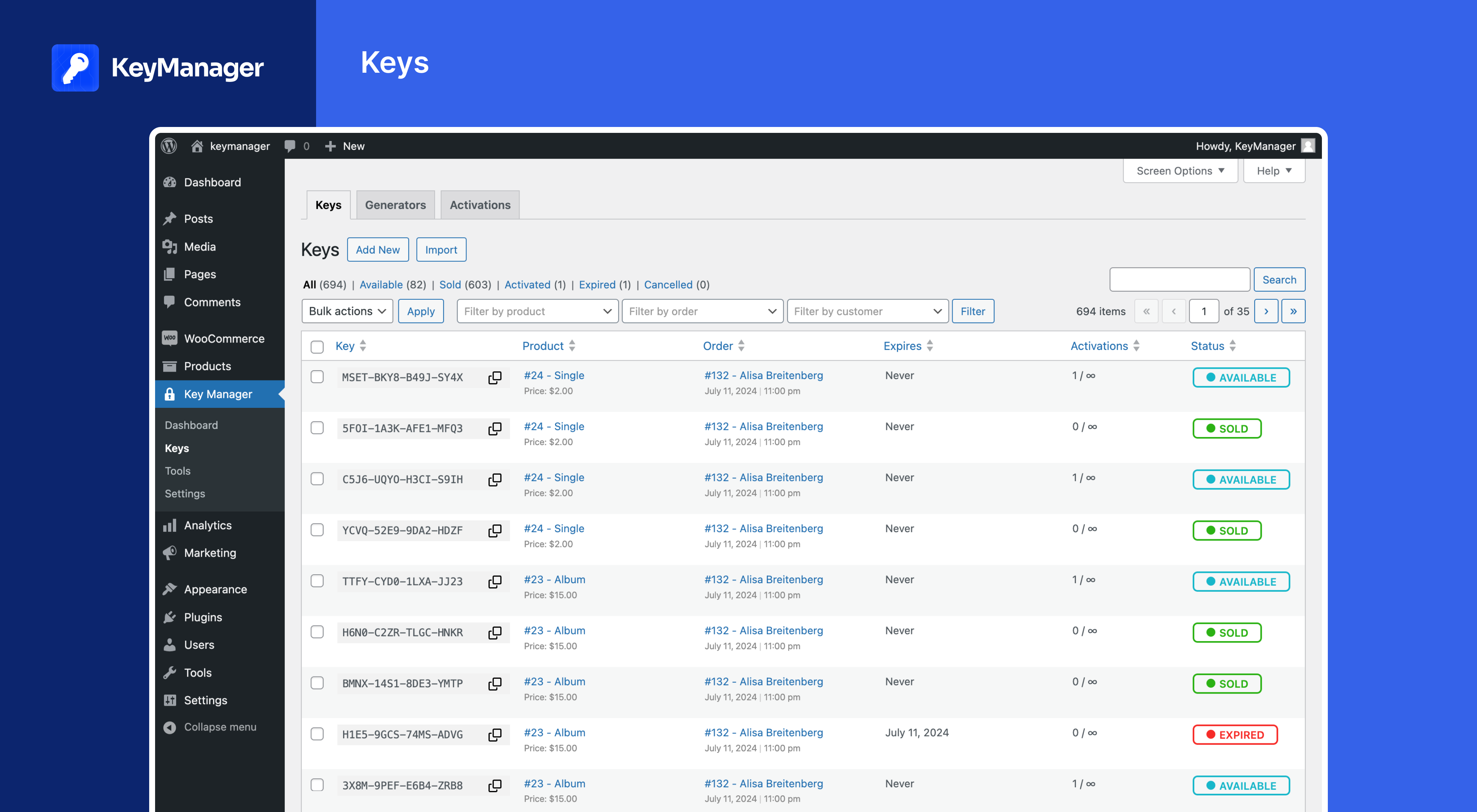 Tools - Import Keys from CSV or TXT file