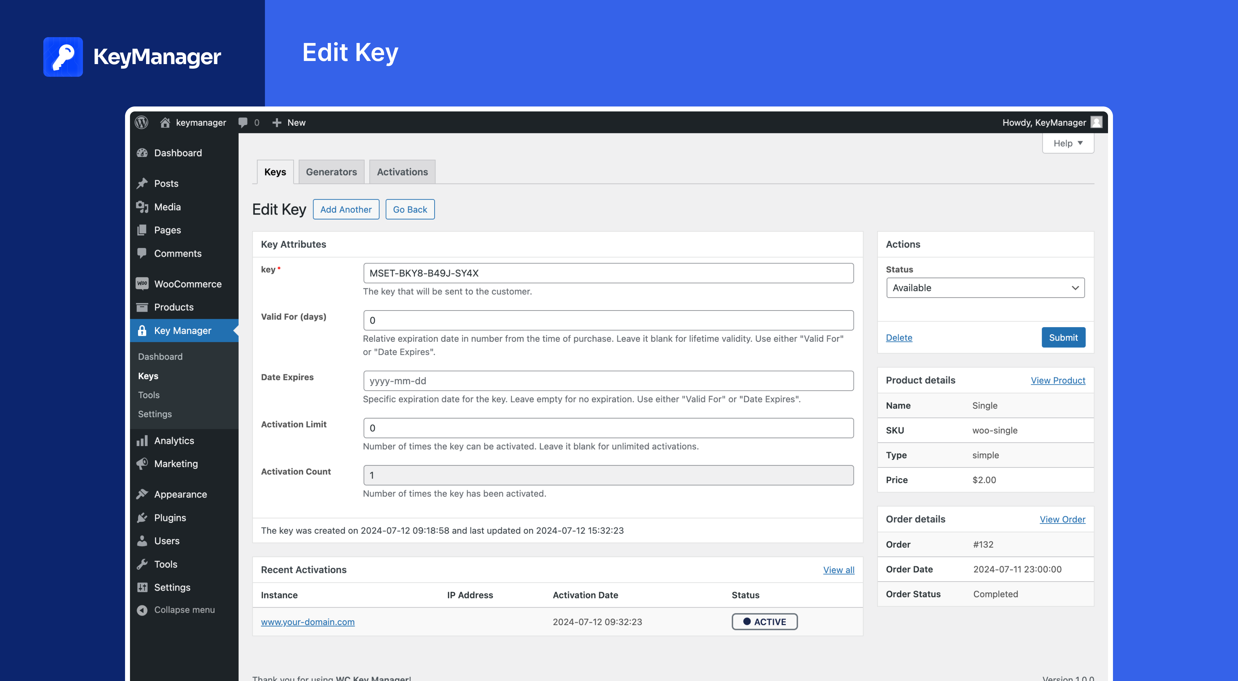 Settings - Manage Email Templates