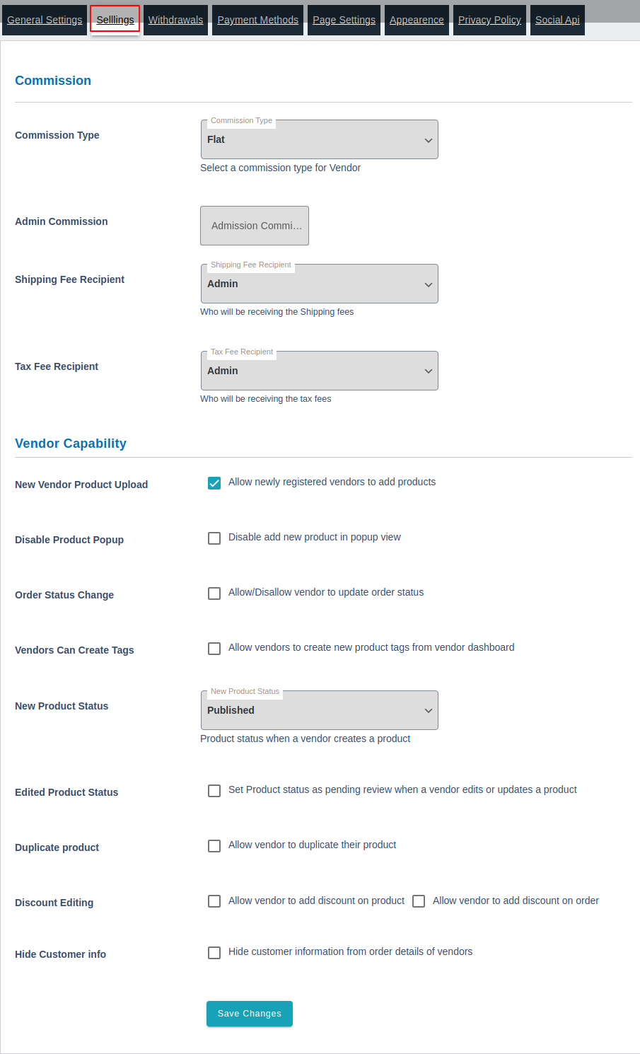 Multivendor(Multi Vendor) Marketplace For WooCommerce Admin Store Vendors Page.