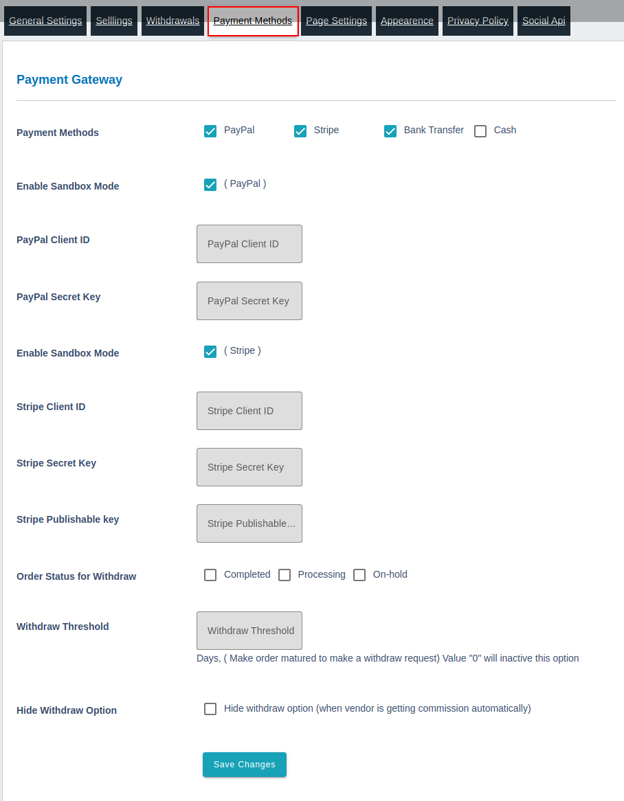 Multivendor(Multi Vendor) Marketplace For WooCommerce Admin Analytic Report Page.